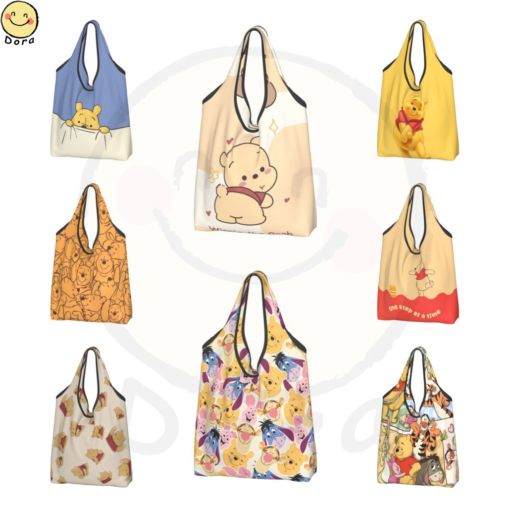 Disneys Winnies The Pooh กระเป๋าช้อปปิ้งReusable Grocery Toteกระเป๋าXLarge 50LBS Ripstopกระเป๋ารีไซเ