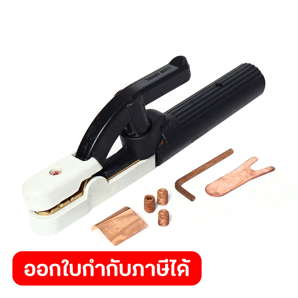 POLO คีมจับลวดเชื่อมทองเหลือง 500 แอมป์ รุ่น SL-500 ฝาครอบทนความร้อนสูง ไม่ละลาย ด้ามจับแบกกาไลท์ใยแก้ว ไม่ร้อนมือ(โปโล)