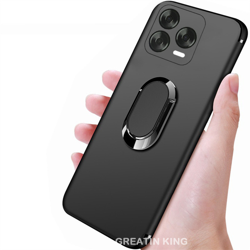 Zte Blade V70 Vita V70 Max Nubia V70 ออกแบบเคสโทรศัพท์รถแม่เหล็กโลหะผู้ถือแหวนนิ้ว Soft TPU กรณี