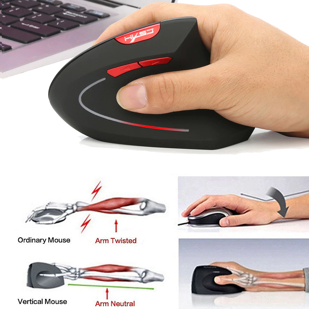 เมาส์แนวตั้ง HXSJ T29 Ergonomic Bluetooth / 2.4Ghz Wireless Mouse thumbnail 10