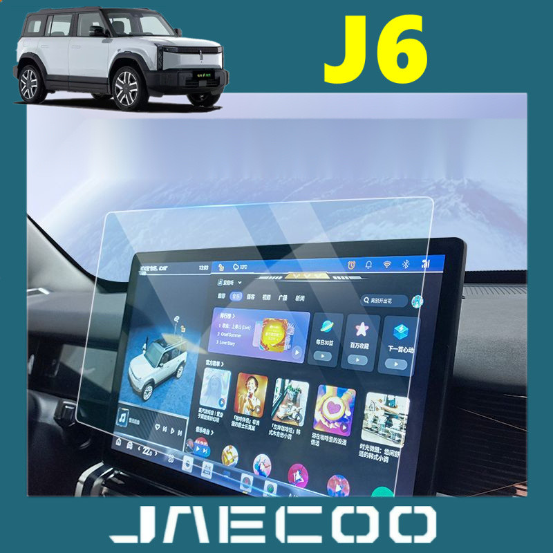Jaecoo J6 J6T 6 Chery iCar03 ฟิล์มนําทางฟิล์มนิรภัยแผงควบคุมกลางแผงฟิล์มป้องกันยานยนต์ภายในอิเล็กทรอ