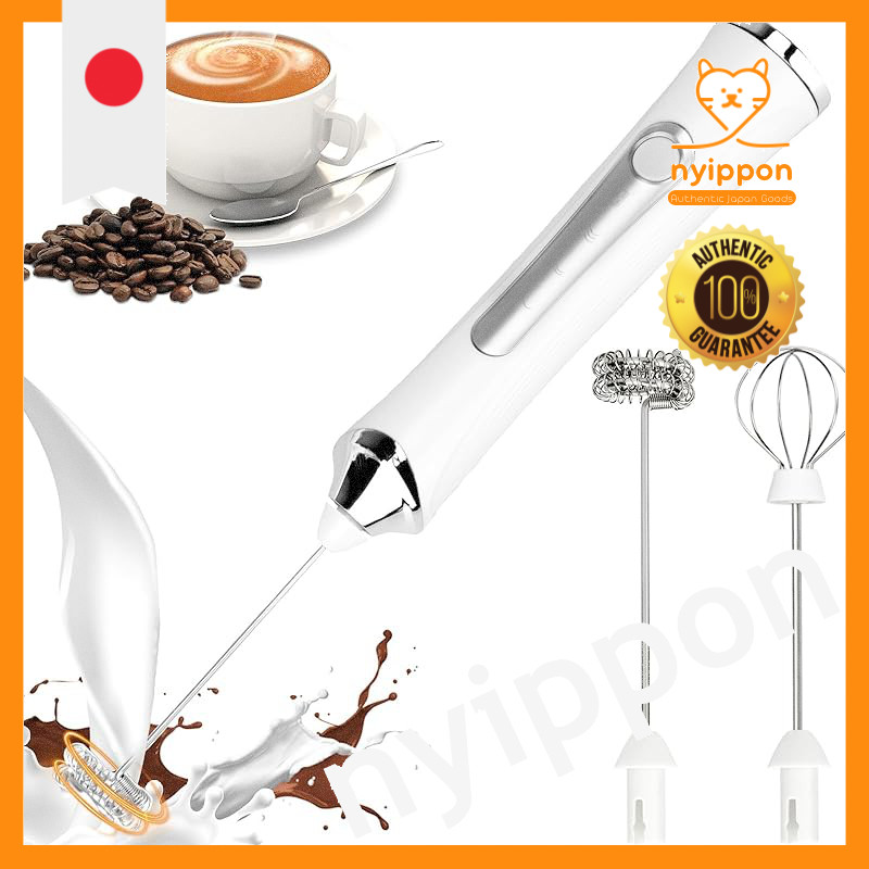 Rechargeable Handheld Milk Frother with USB-C - Electric Whisk for Coffee, Lattes, Matcha, and More 