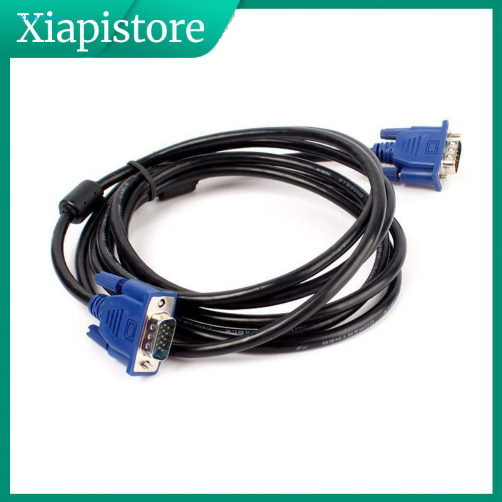 [ Xiapistore ] 15/3/5/10M VGA Male to Male Extension Cable Cord Converter สําหรับ PC TV Monitor