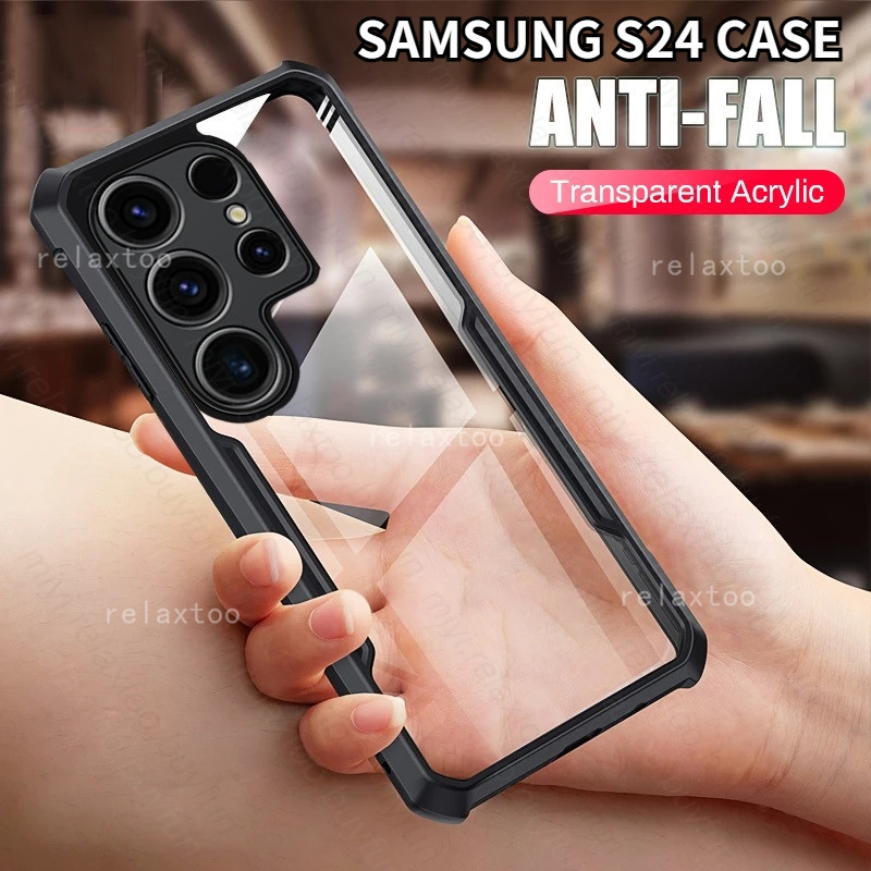 เคสโทรศัพท์มือถือ ซิลิโคนนิ่ม ใส กันกระแทก กันรอยกล้อง กันตก สําหรับ Samsung Galaxy S24 Ultra Plus FE S24+ S24Ultra S24Plus S24FE 5G