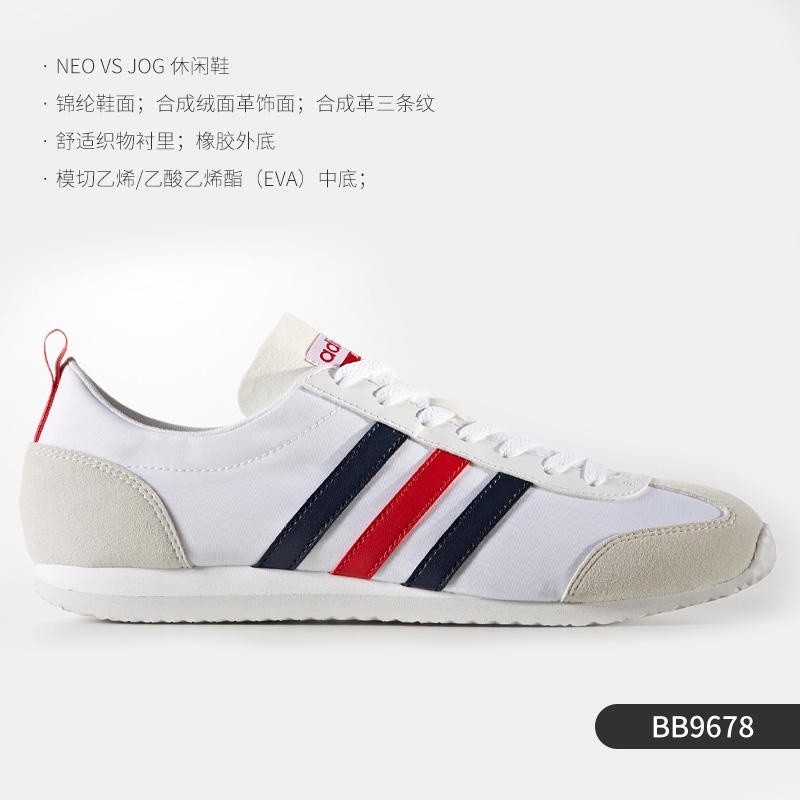 Adidas/Adidas ของแท้ใหม่ NEO VS JOG รองเท้าวิ่งทนการสึกหรอสำหรับบุรุษและสตรี HP9678