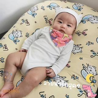 ผ้ากันเปื้อนเด็ก ☀ คละลาย ทำจากผ้ามัสลิน เนื้อผ้านุ่ม ไม่ระคายเคือง dinodinoo