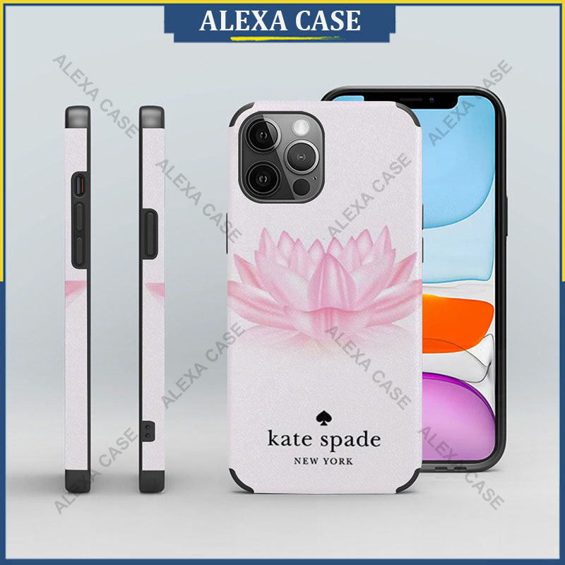เคสป้องกันโทรศัพท์มือถือหนังแกะ ลาย Kate Spade สําหรับ iPhone 15 Pro Max 14 Pro Max 13 Pro Max 12 Pro Max XS Max 8 Plus SE 4N7TOE