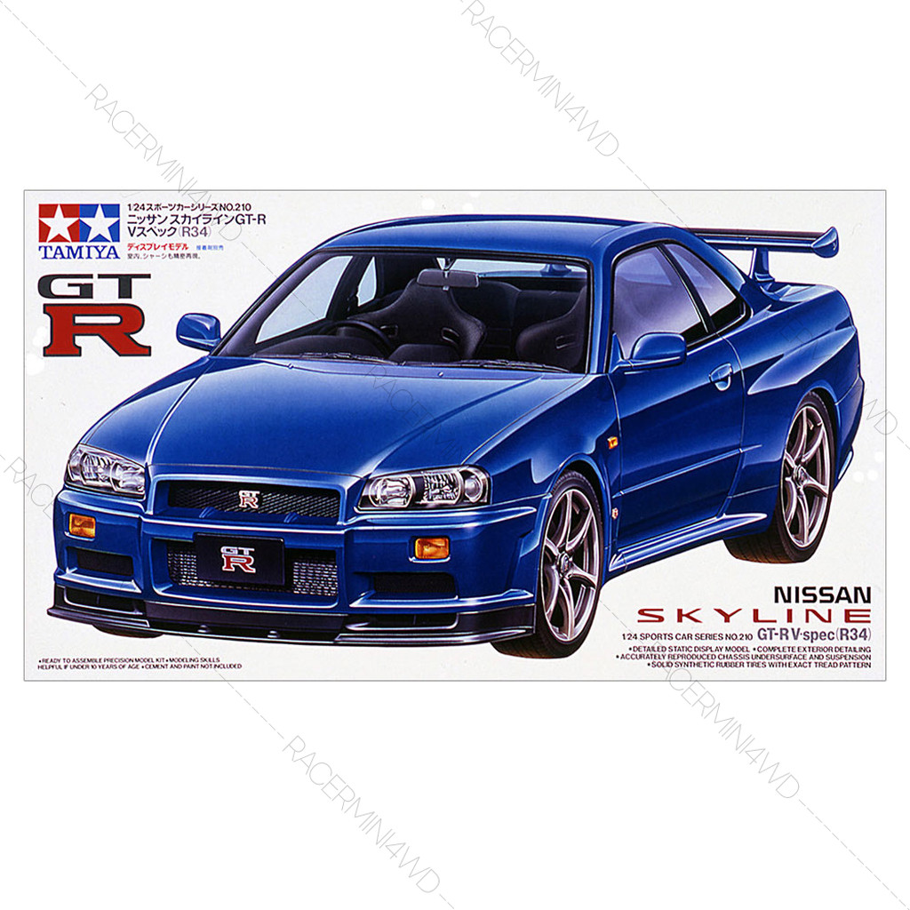TAMIYA 24210 1/24 Nissan Skyline GT-R V-Spec (R34) ชุดโมเดลประกอบทามิย่าแท้