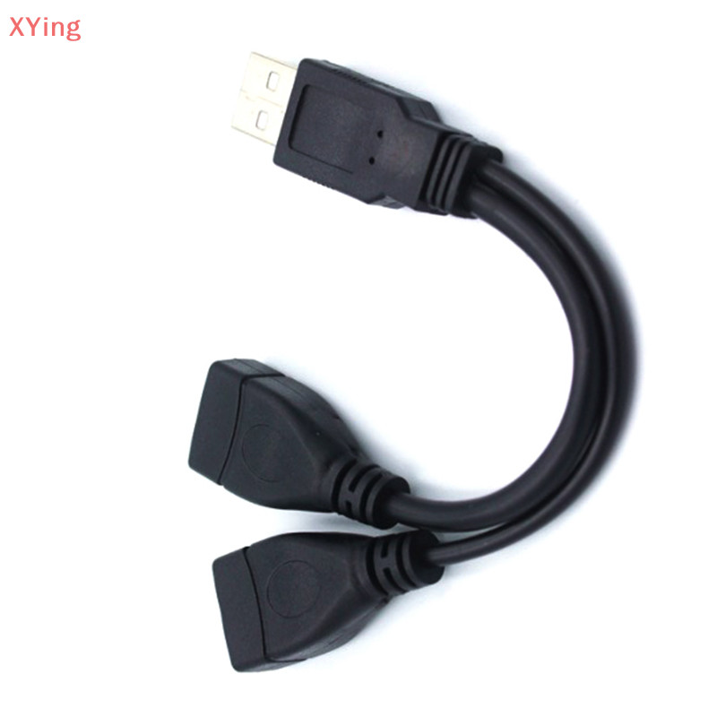 [Xy] สายเคเบิลแยก USB 2.0 ตัว Y 1 ตัวผู้ เป็น 2 ตัวเมีย สําหรับ PC รถยนต์ ส่งข้อมูล สายชาร์จ ขายดี