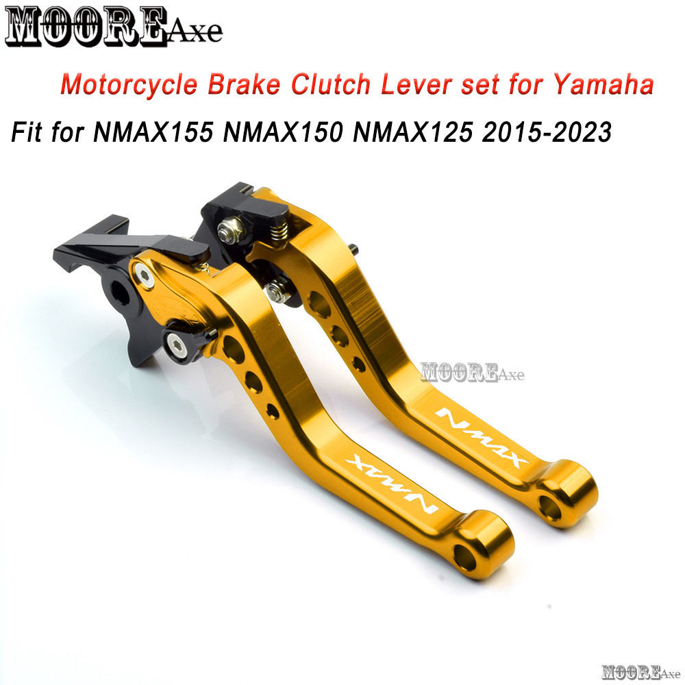 Mooreaxe ก้านเบรกคลัทช์ อะลูมิเนียมอัลลอย ปรับได้ 6 ขั้น อุปกรณ์เสริม สําหรับรถจักรยานยนต์ Yamaha NMAX155 NMAX 125 150 V1 V2 V3 2015-2018 2019-2023 YSNJ01
