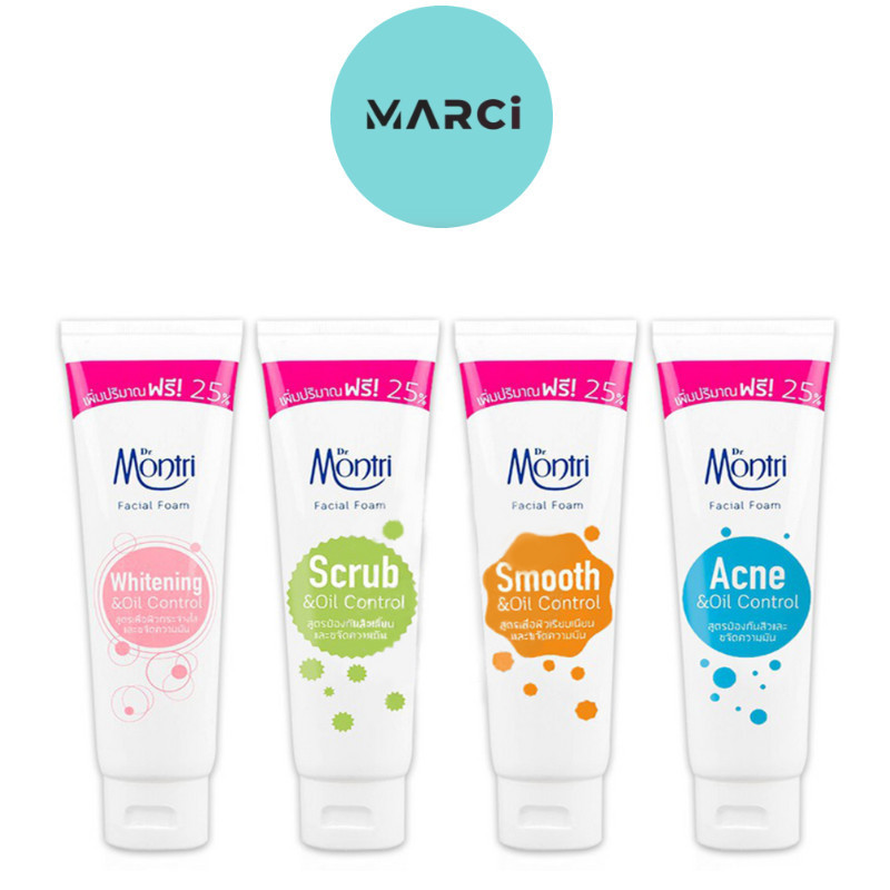 [หลอดใหญ่] โฟมล้างหน้า Dr. Montri Facial Foam ดร.มนตรี เฟเชียล โฟม [125 g.] วิปโฟม ล้างหน้า