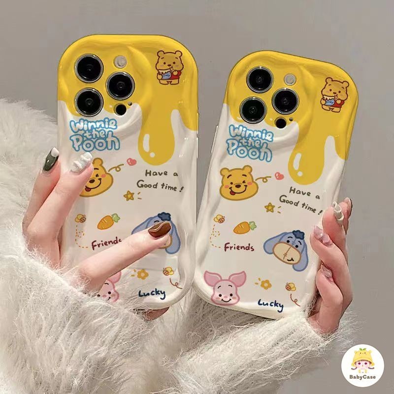 การ์ตูนน่ารัก Mickey Minnie น่ารัก Winnie the Pooh Case ที่เข้ากันได้ iPhone 11 15 12 13 14 Pro Max XR 7 8 Plus X XS Max