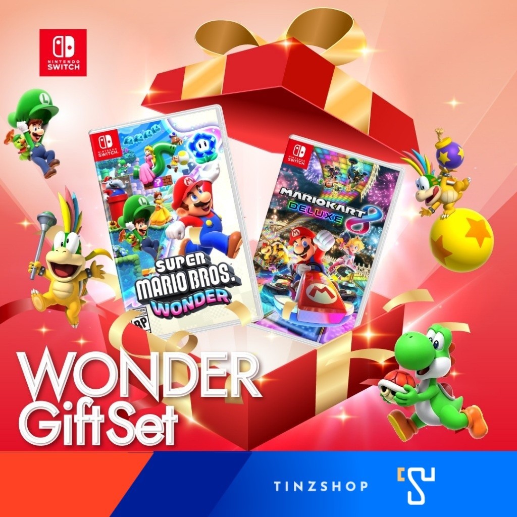 Nintendo Switch Mario Wonder Gift Set 2025 > จับคู่เกมมาริโอ้ วันเดอร์ เกมยอดฮิตของมาริโอ้ เกมออกใหม่