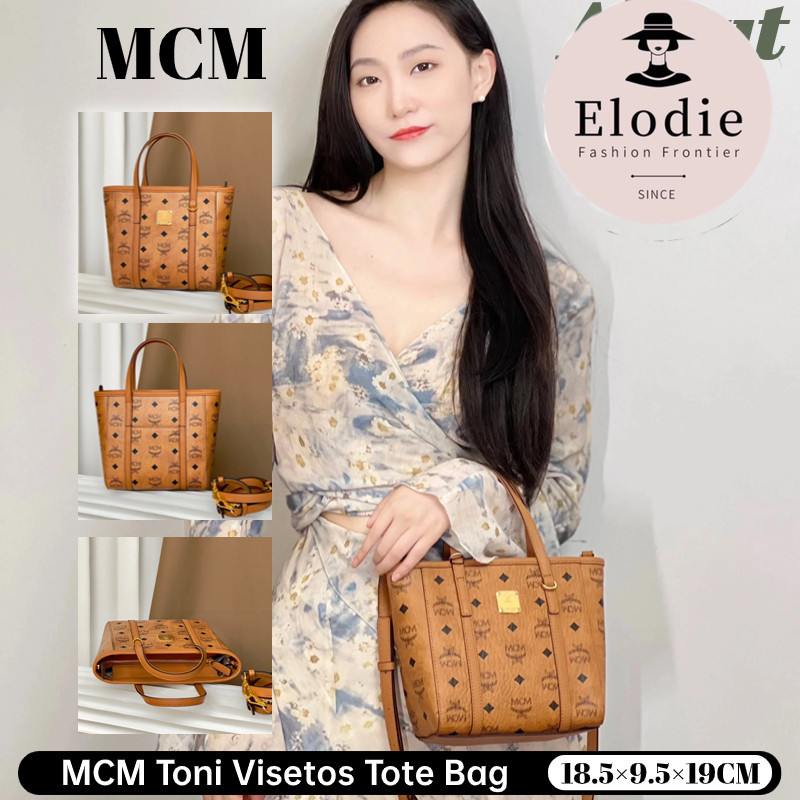 เอ็มซีเอ็ม MCM Toni Visetos Tote Bag Shopping Bag กระเป๋าแคนวาสผู้หญิง