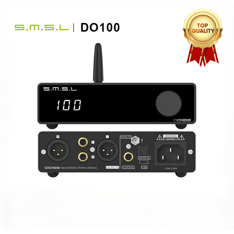 Smsl DO100 HiRes เครื่องเสียง DAC ES9038Q2Mx2 บลูทูธ 5.1 DSD512 32Bit 768KHZ OPA1612 เอาท์พุต XLR Op