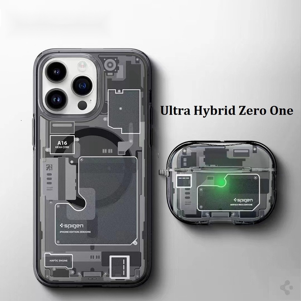 Sgp Ultra Hybrid Zero One เคสป้องกันหูฟัง แบบนิ่ม ลาย มีแม่เหล็ก สําหรับ iPhone 14 Pro Max 14 Plus 13 Pro Max 12 Pro Max Pro 2 Pro Airpods 3