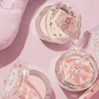 FLORTTE ไฮไลท์ แป้งไฮไลท์สีเดียว เนื้อแมทสามมิติเพิ่มความกระจ่างใส คอนทัวร์หน้ากระจ่างใส