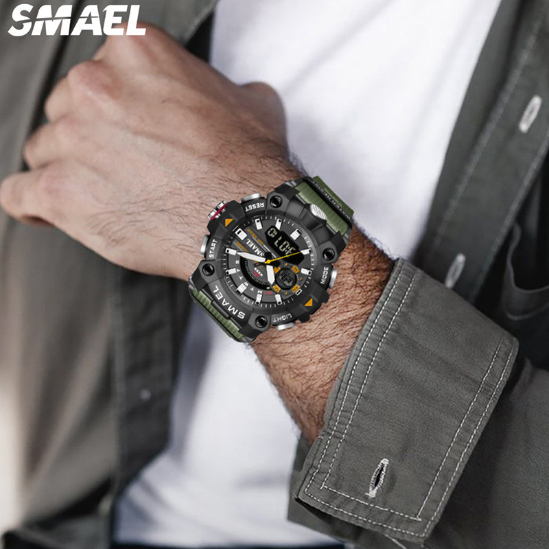 Smael 8040 นาฬิกาข้อมืออิเล็กทรอนิกส์แฟชั่น กันน้ํา อเนกประสงค์ สําหรับนักเรียน เล่นกีฬา กลางแจ้ง