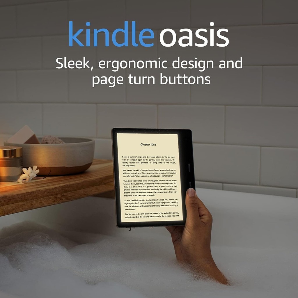 Kindle Oasis 2 (9th Gen) E-reader หน้าจอแสดงผล ความละเอียดสูง 7 นิ้ว 300ppi 8GB/32GB (มือสอง ใหม่ 99%)