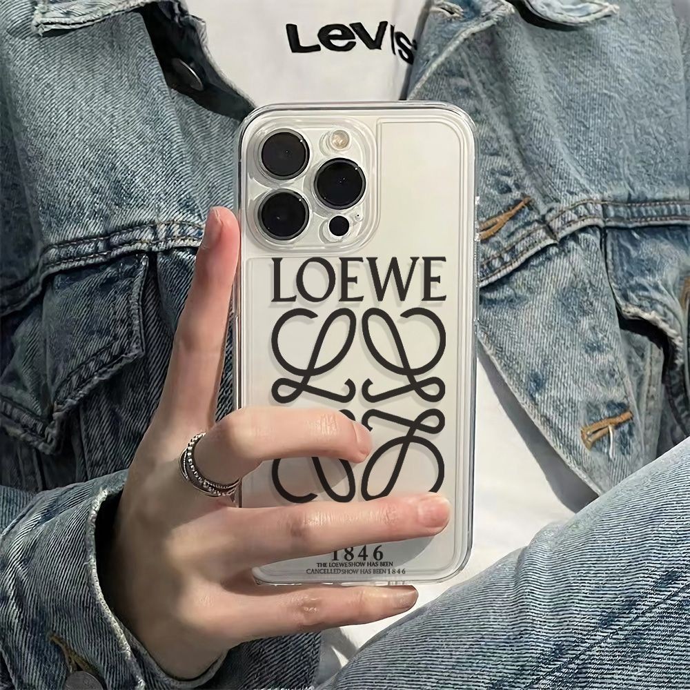 Loewe เคสโทรศัพท์มือถือ แบบนิ่ม ลายฉลากแบรนด์ หรูหรา สําหรับ Iphone 14 15PRO 13 12 11 XS XR