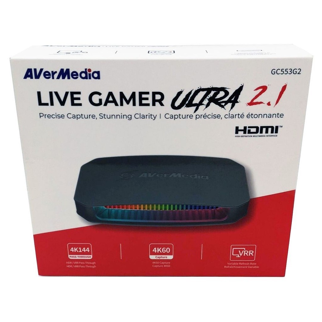 AVerMedia Live Gamer ULTRA 2.1 (GC553G2) HDMI 2.1 4K60 External Capture Card