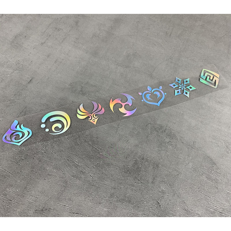 Original God Seven Elements สติกเกอร์ตกแต่งคอมพิวเตอร์กระเป๋าเดินทางสองมิติ