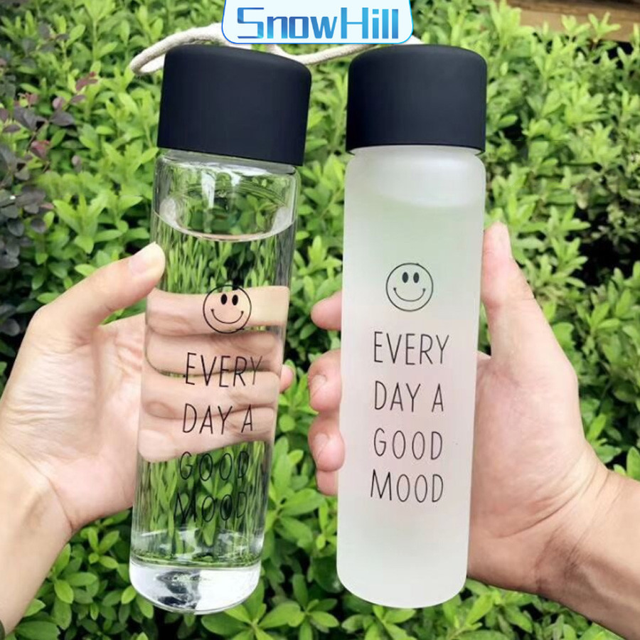 ขวดแก้วใส่น้ำดื่มพกพา กระบอกใส่น้ำ  350 ml  มีสายคล้องมือ พกพาสะดวก น่ารัก พกพาสะดวก ใส่ได้ทั้งน้ำร้อน น้ำเย็น ส่งจากไทย
