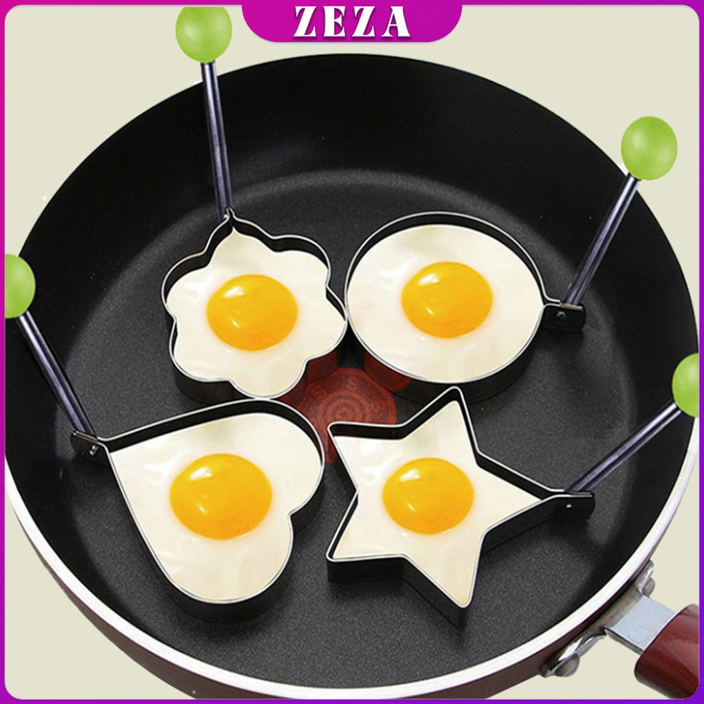 ZEZA พิมพ์ทอดไข่ พิมพ์ทอดไข่ดาว ครัวอ าหรเช้าเ ครื่องทำ ไข่เจียว สแตนเลสหนา ไม่ติดแม่พิมพ์ไข่เจี ยวครัวทำ Fry Egg mold