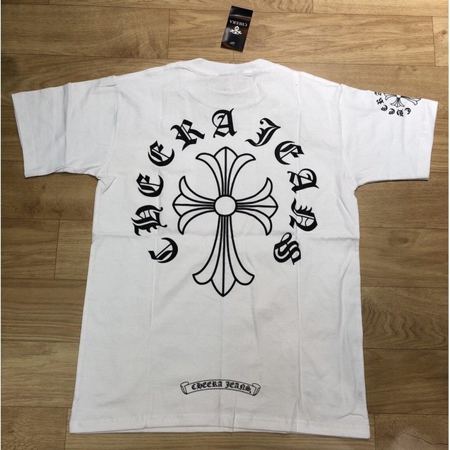 [Aijolen Store] ใหม่ Chrome Hearts เสื้อยืดคอตตอนใส่สบายแบบสบาย ๆ ขนาดใหญ่ S-5XL