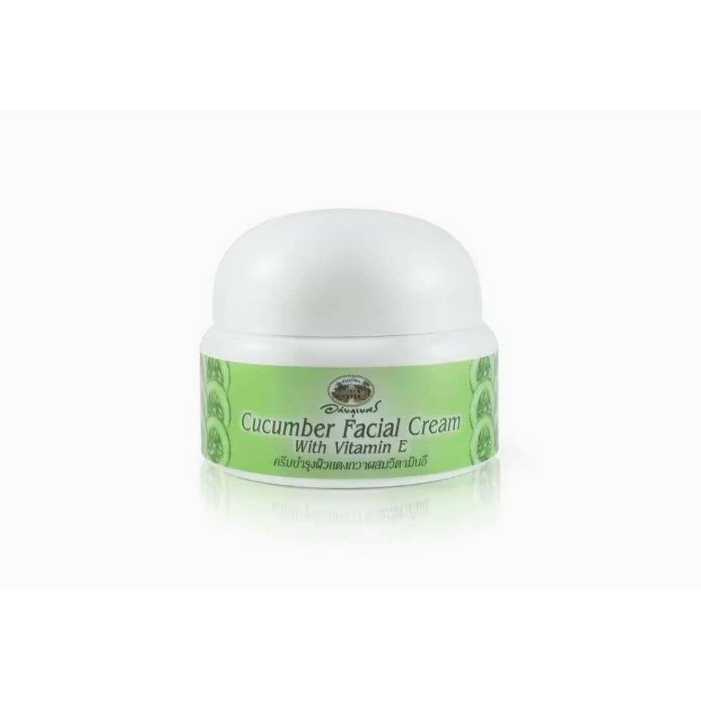 Abhaibhubejhr Cucumber Facial Cream Whith Vitamin E อภัยภูเบศร ครีมบำรุงผิวแตงกวาผสมวิตามินอี ขนาด 40 g.