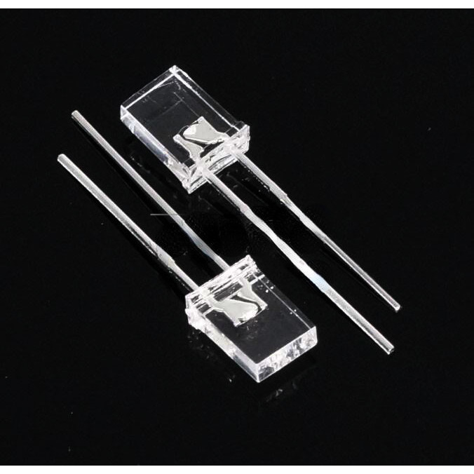ไฮไลท์ไดโอด LED ทรงสี่เหลี่ยม สีเขียวมรกต 2x5x7 2x5x7 2x5x 7 มม.
