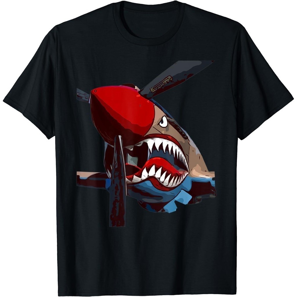 P-40 Warhawk Fighter Aircraft Ww2 Airplane Military T-Shirt