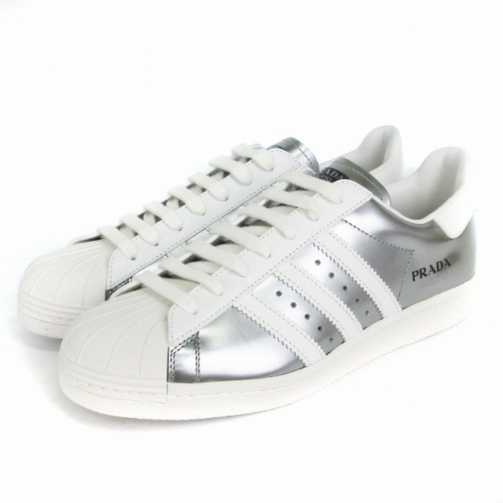 adidas Prada Superstar sneakers silver color US9 shoes Direct from Japan Secondhand