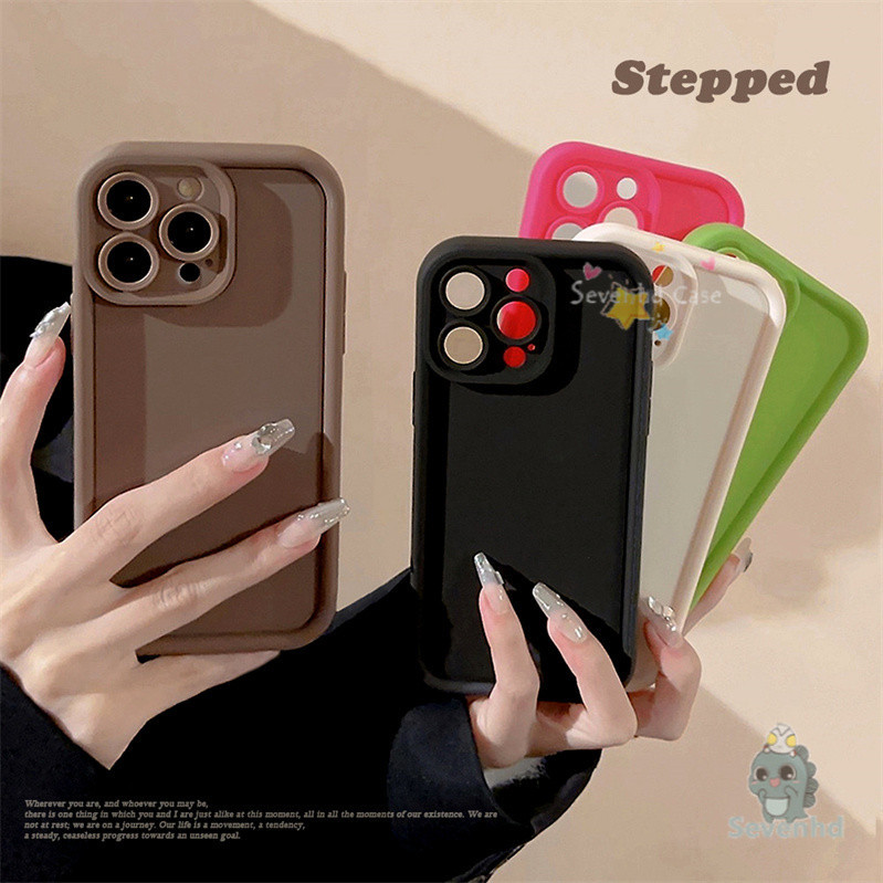 เคสโทรศัพท์มือถือ ซิลิโคนนิ่ม TPU ลายดวงตาน่ารัก สีพื้น เรียบง่าย สําหรับ IPhone 11 15 14 13 12 Pro Max X XR Xs Max 8 7 6s Plus SE 2020