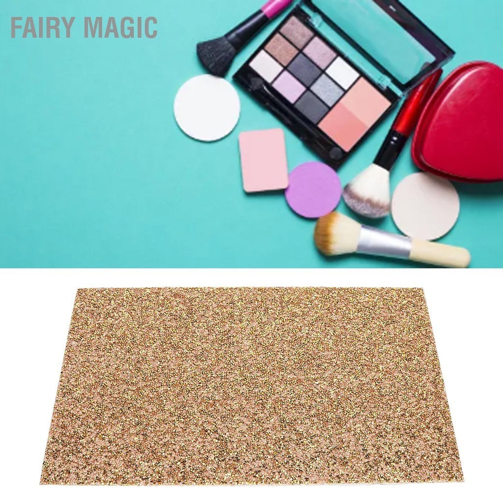 Fairy Magic Double Sided Shiny Nail Art Hand Rest Pad พับเล็บเครื่องมือพราว Glitter Table Mat