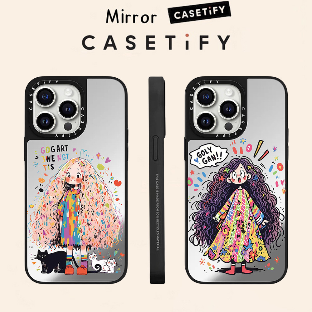 Casetify เคสโทรศัพท์มือถือแบบกระจกแข็ง ผิวด้าน กันกระแทก สําหรับ IPhone 15 Pro Max 15 Pro 15 14 Pro Max 13 12 11 Pro Max