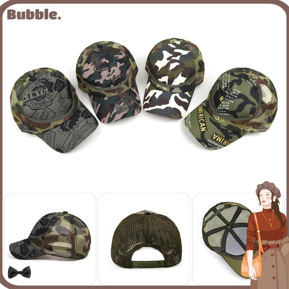 Bubble หมวกเบสบอลลําลอง ผ้าตาข่าย สไตล์ทหาร สําหรับเด็กผู้ชาย และเด็กผู้หญิง อายุ 3-9 ปี