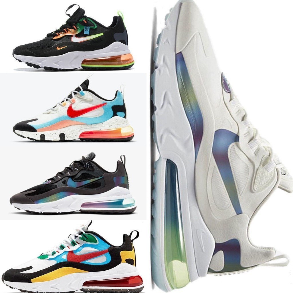 Air Max 270 React ผู้ชายผู้หญิงรองเท้าวิ่งรองเท้าผ้าใบ Triple สีดําสีขาว University สีแดงสีน้ําตาล Barely Rose Anthracite แคคตัส Mens Trainers กีฬา Airmaxs รองเท้าผ้าใบ Chaussure 9GQ7