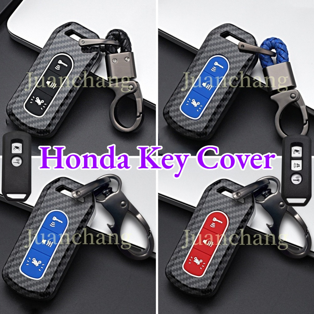 【Ready Stock】เคสกุญแจมอเตอร์คาร์บอน ABS 3 ปุ่ม สําหรับรถจักรยานยนต์ สกูตเตอร์ Honda PCX 125 150 SH125 SH300 2016 2017 2018 2019 2020 Super Cub 125 เคสกุญแจรถจักรยานยนต์คาร์บอนไฟเบอร์สําหรับ Honda Pcx Pcx 2016-2020 Adv Forza300 350
