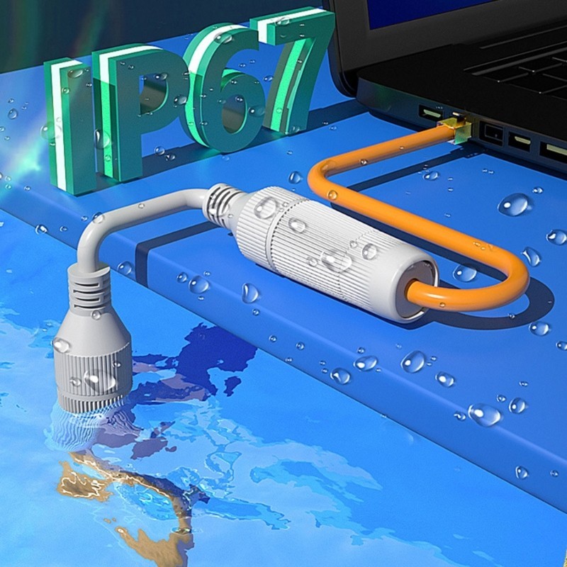 Rr RJ45 ขั้วต่อกันน้ํา IP67 เครือข่ายตัวเชื่อมต่อสายเคเบิลเครือข่าย Extender