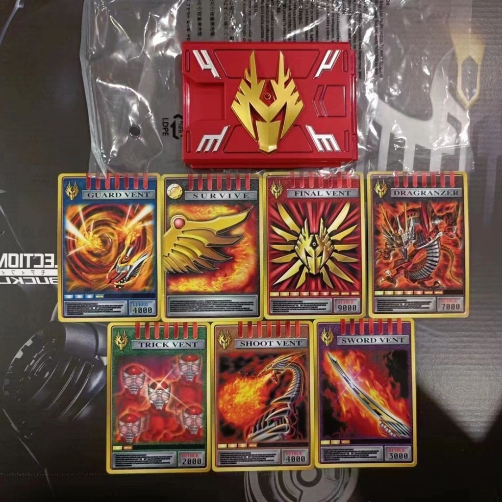 ข้อเสนอพิเศษ Bandai ของแท้ Kamen Rider csm Dragon Rider Card Box Deluxe Edition Card Box Survival Dragon Rider Card Box