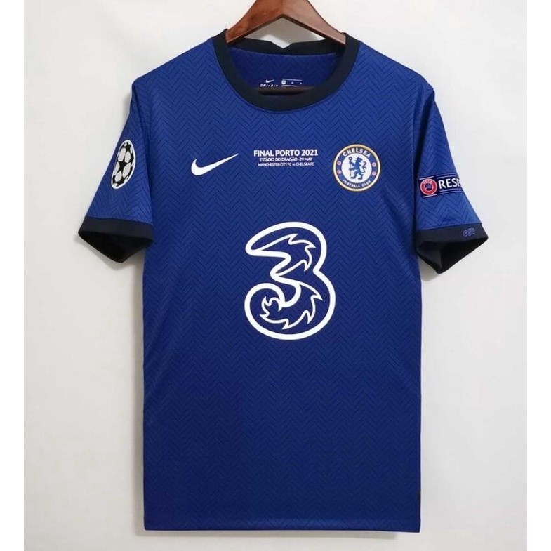 เสื้อกีฬาแขนสั้น ลายทีมชาติฟุตบอล Chelsea Home 2020 2021