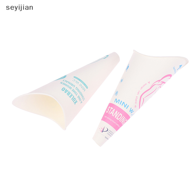 【Syj】โถปัสสาวะผู้หญิง แบบใช้แล้วทิ้ง แบบพกพา สําหรับตั้งแคมป์ เดินทาง กลางแจ้ง 12 ชิ้น ต่อล็อต