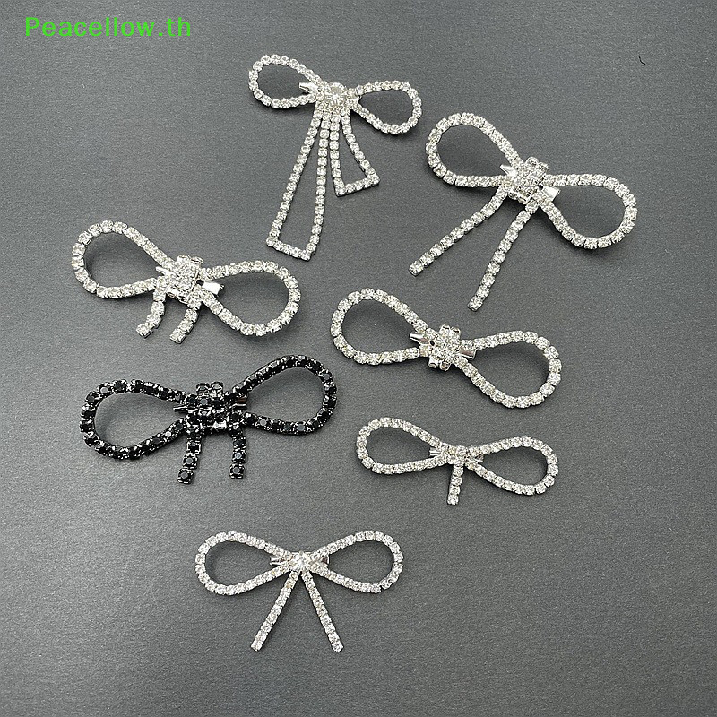 Peacellow บักเกิลติดรองเท้า ประดับไข่มุก พลอยเทียม แวววาว ของขวัญแต่งงาน DIY