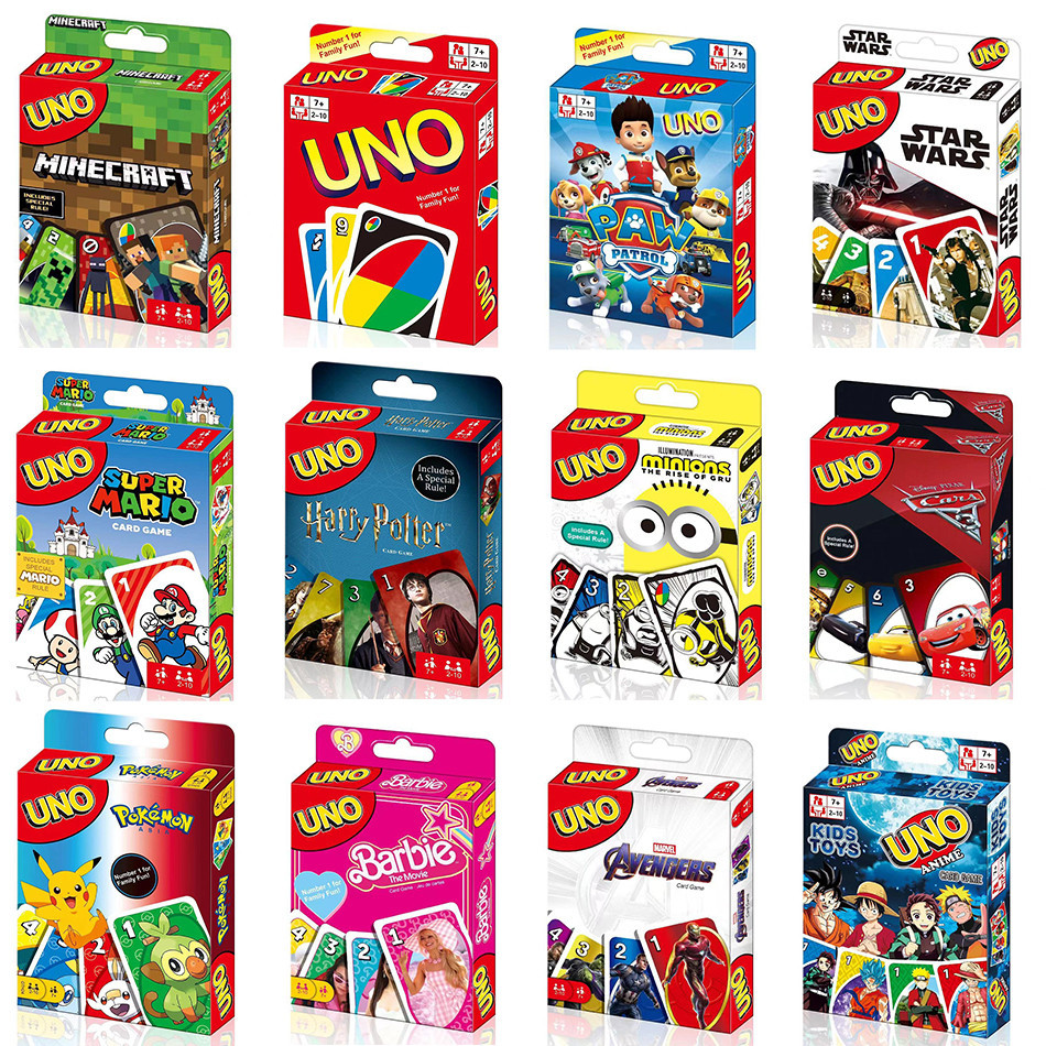 Uno พลิก! เกมกระดานโปเกม่อน การ์ตูนปิกาจู ฟิกเกอร์ครอบครัว ความบันเทิงตลก การ์ดอูโน่ ของขวัญคริสต์มาส