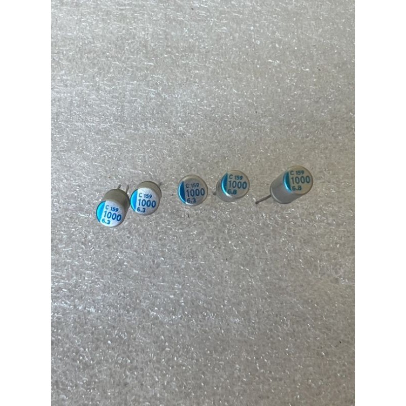 คาปาซิเตอร์  1000UF 6.3V  1000UF 6.3V  C1000UF 6.3V ขนาด6x11mm.แถบสีฟ้าใหม่แกะกล่อง C1000UF 6.3V (10