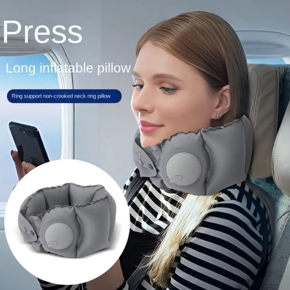 WINTE หมอนเป่าลมรูปตัว U, หมอนเดินทาง Super Light แบบกด, ที่วางคอแบบพกพาป้องกันคอ หมอนรองคอประหยัดพื้นที่ สํานักงาน - รูปที่ 3