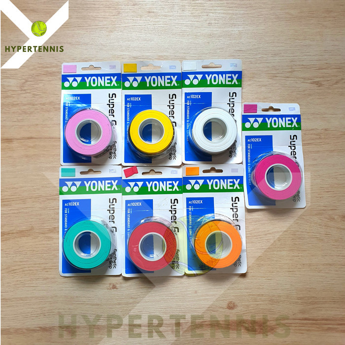 Yonex Super Grap AC102 AC 102 AC102EX OverGrip Tennis Badminton - สีชมพูฝรั่งเศส