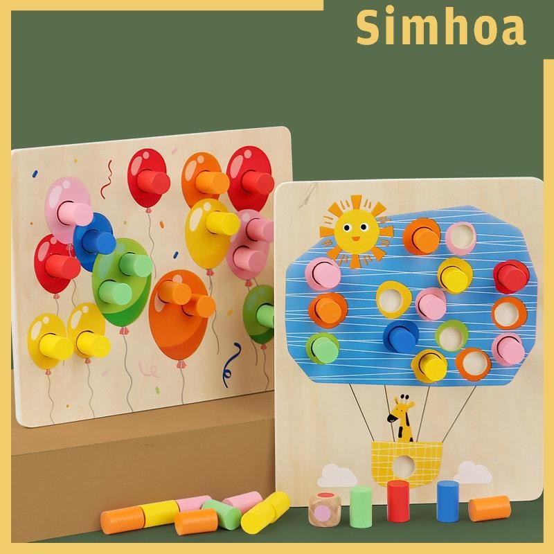 [SIMHOA] Color Sorting Play Set Preschool Early Educational Sensory Toy Learning การหลอกลวงสีสําหรับเด็กอายุ 2-4 ของขวัญวันเกิด