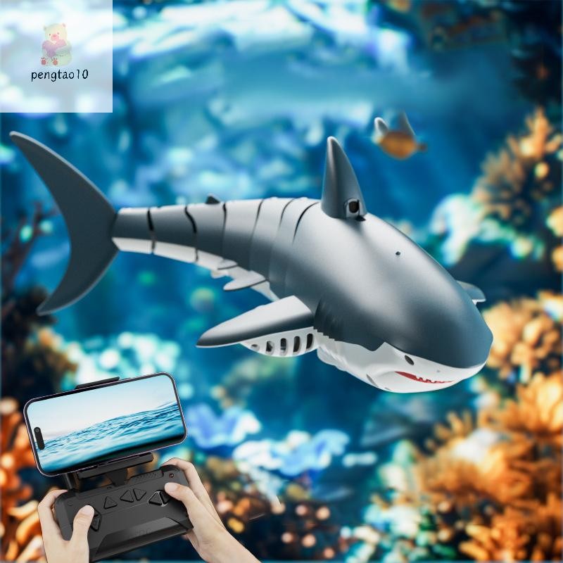 Pengatao10 2.4G รีโมทคอนโทรล Shark ของเล่น 4K HD กล้องสมาร์ท Rc Shark Whale ของเล่นน้ํารีโมทคอนโทรลเ